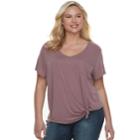 Juniors' Plus Size So&reg; Relaxed Pocket Tee, Teens, Size: 2xl, Lt Purple