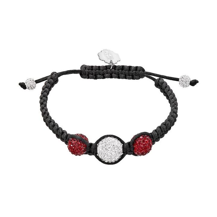 South Carolina Gamecocks Crystal Ball & Sterling Silver Team Logo Slipknot Bracelet, Women's