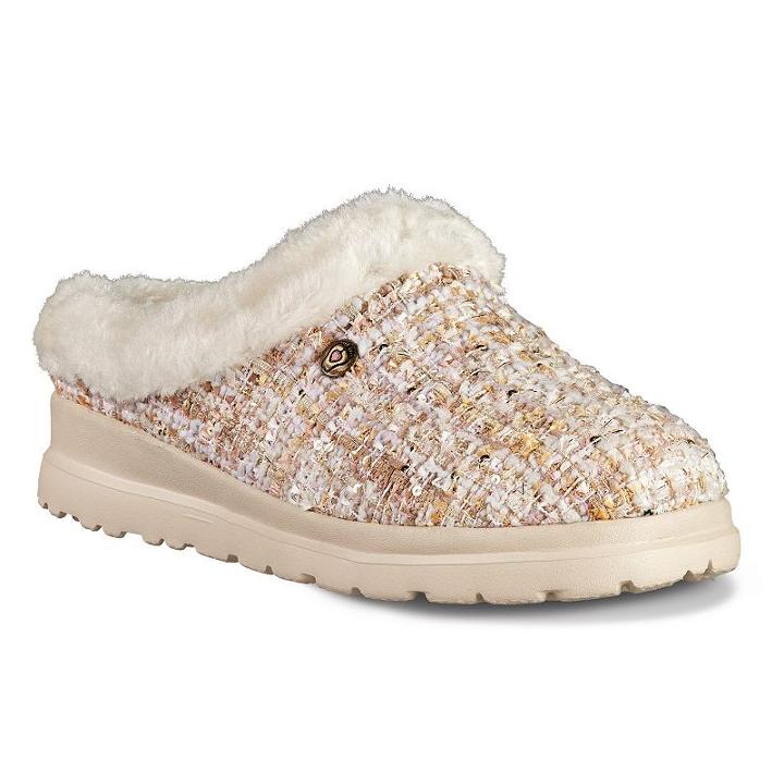 Skechers Bobs Cherish - Pomp And Circumstance Women's Slip-on Shoes, Girl's, Size: 8.5, Natural