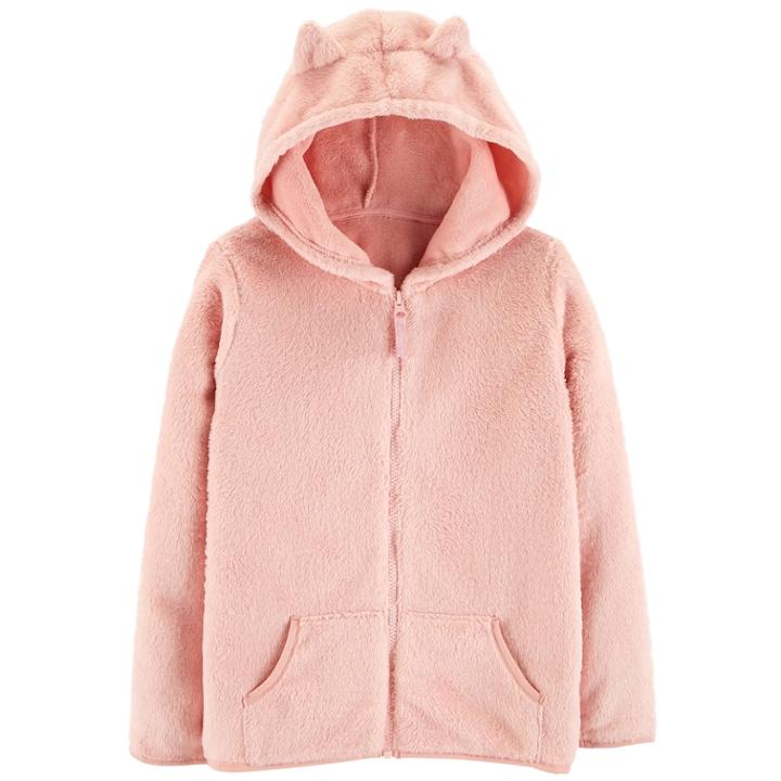 Girls 4-12 Carter's Fuzzy Hoodie, Size: 6-6x, Light Pink