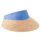 Woven Raffia Visor, Women's, Red/coppr (rust/coppr)