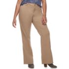 Juniors' Plus Size Unionbay Mid-rise Heather Twill Bootcut Pants, Teens, Size: 18, Brown