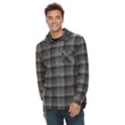 Men's Vans Shadowed Hooded Button-down Shirt, Size: Large, Black