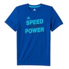 Boys 8-20 Adidas Speed And Power Climalite Tee, Boy's, Size: Xl, Blue (navy)