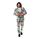 Men's Opposuits Slim-fit Testival Suit & Tie Set, Size: 50 - Regular, Ovrfl Oth