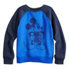 Disney's Mickey Mouse Boys 4-12 Raglan Softest Fleece Sweatshirt By Jumping Beans&reg;, Size: 5, Med Blue
