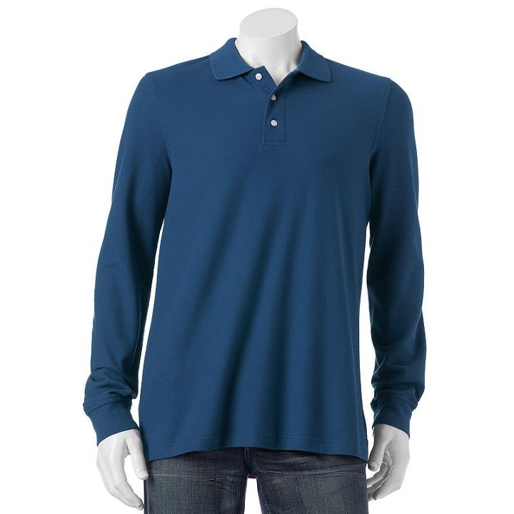 Big & Tall Croft & Barrow&reg; Classic-fit Easy-care Polo Pique Polo, Men's, Size: 3xl Tall, Dark Blue
