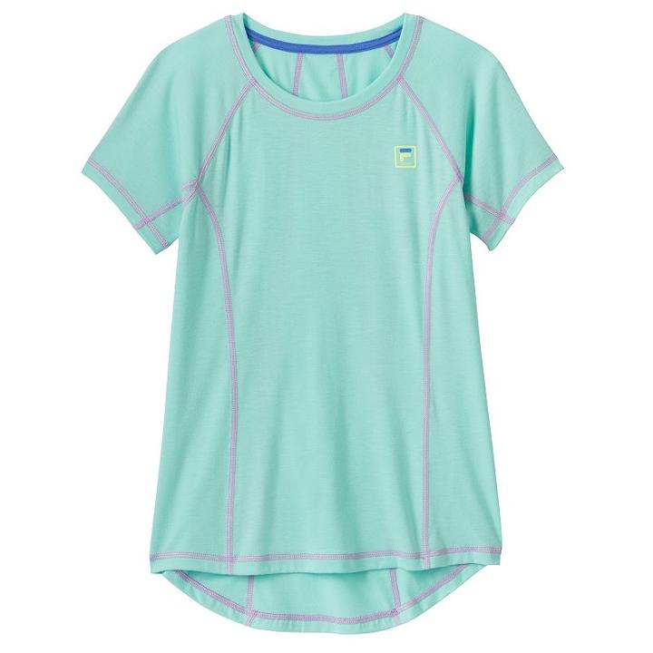 Girls 7-16 Fila Sport&reg; Contrast Stitch Thin Layer Tee, Girl's, Size: Xl(16), Turquoise/blue (turq/aqua)