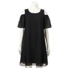 Women's Apt. 9&reg; Cold-shoulder Shift Dress, Size: 10, Black