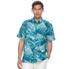 Men's Havanera Classic-fit Tropical Linen-blend Button-down Shirt, Size: Large, Moroccan Blue