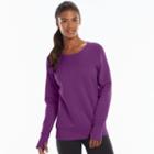 Women's Tek Gear&reg; Fleece Crewneck Sweatshirt, Size: Xl, Med Purple