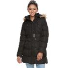 Juniors' Urban Republic Faux-fur Hood Puffer Jacket, Teens, Size: Xl, Black