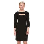 Women's Tiana B Cutout Sheath Dress, Size: Regular, Black