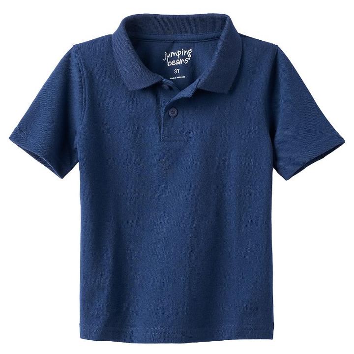 Boys 4-10 Jumping Beans&reg; Pique Short Sleeve Polo, Boy's, Size: 5, Dark Blue