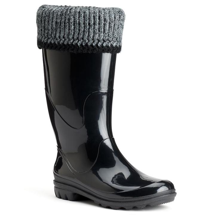 Kamik Lancaster Women's Waterproof Rain Boots, Size: Medium (9), Black