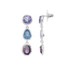 Dana Buchman Geometric Nickel Free Linear Drop Earrings, Women's, Purple