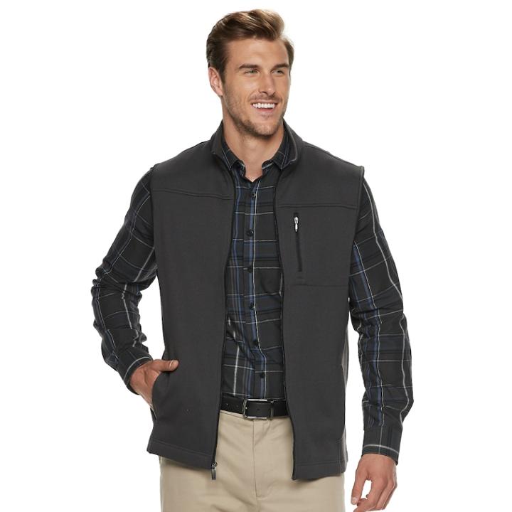Big & Tall Van Heusen Traveler Fleece Vest, Men's, Size: Xxl Tall, Grey