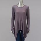 Women's Simply Vera Vera Wang Handkerchief Tee, Size: Medium, Med Purple