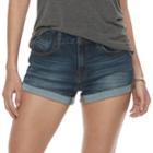Juniors' So&reg; High Rise Cuffed Jean Shorts, Teens, Size: 1, Blue