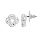 Napier Silver Tone Knot Stud Earrings, Women's