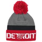 Adult Reebok Detroit Red Wings Cuffed Pom Knit Hat, Grey