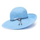 Women's Betmar Coconut Ring Safari Braided Sun Hat, Med Blue