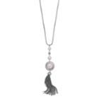 Simply Vera Vera Wang Pink Simulated Pearl Tassel Pendant Necklace, Women's, Light Pink