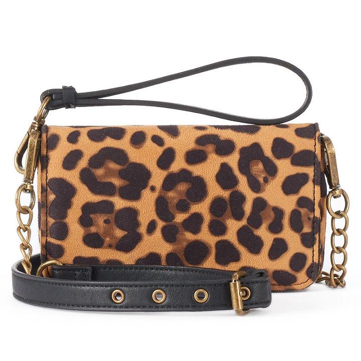 Madden Nyc Joey Leopard Print Convertible Crossbody Bag, Women's, Ovrfl Oth