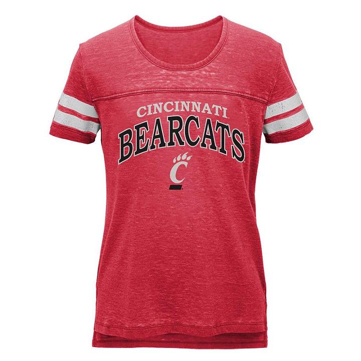 Juniors' Cincinnati Bearcats Throwback Tee, Women's, Size: Medium, Red