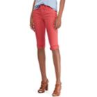 Petite Chaps Cuffed Twill Skimmer Shorts, Women's, Size: 12 Petite, Med Red