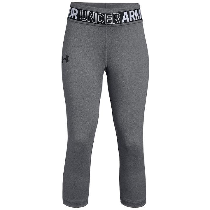 Girls 7-16 Under Armour Heatgear Athletic Capri Leggings, Size: Medium, Silver