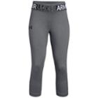 Girls 7-16 Under Armour Heatgear Athletic Capri Leggings, Size: Medium, Silver