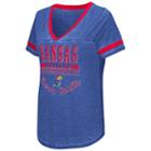 Women's Campus Heritage Kansas Jayhawks Gunther Jersey Tee, Size: Small, Dark Blue