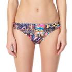 Juniors' In Mocean Belize Scoop Bikini Bottoms, Size: Small, Ovrfl Oth