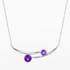 Sterling Silver African Amethyst Necklace, Women's, Size: 18, Purple