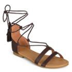 Journee Collection Amee Women's Sandals, Girl's, Size: 8.5, Brown