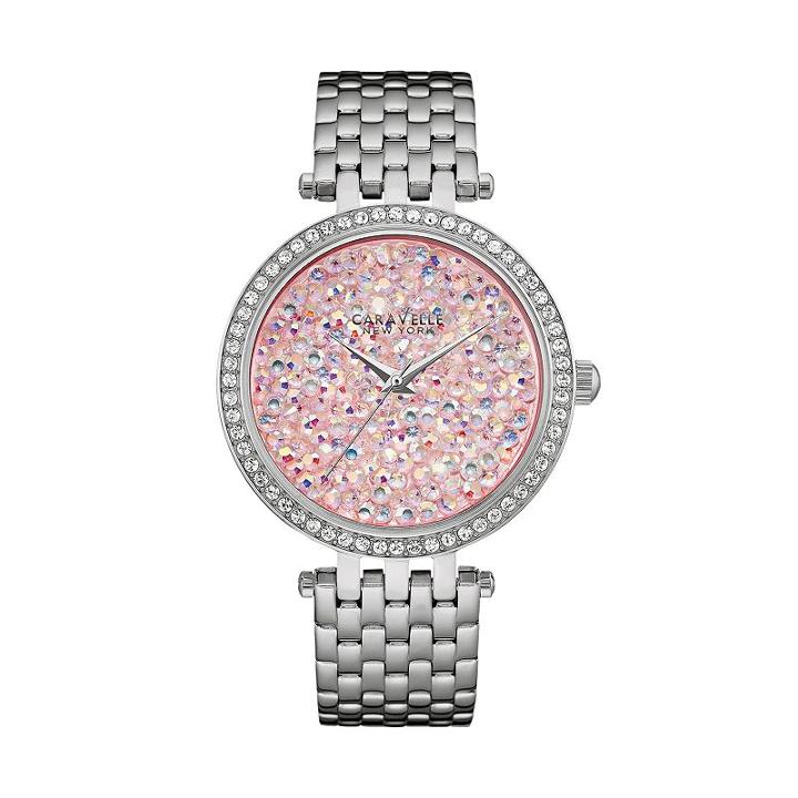 Caravelle New York By Bulova Women's Crystal Stainless Steel Watch - 43l194, Grey