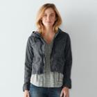 Women's Sonoma Goods For Life&trade; Twill Utility Jacket, Size: Large, Dark Grey