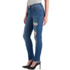 Women's Rock & Republic&reg; Berlin Ripped Skinny Jeans, Size: 18 Avg/reg, Med Blue