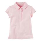 Girls 4-8 Carter's Solid Polo, Size: 7, Light Pink