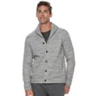 Men's Marc Anthony Slim-fit Shawl-collar Sweater Fleece Jacket, Size: Medium, Lt Beige