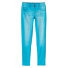 Girls 7-16 & Plus Size So&reg; Double Button Jegging Skinny Jeans, Girl's, Size: 18 1/2, Turquoise/blue (turq/aqua)
