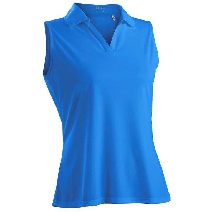 Nancy Lopez Luster Sleeveless Golf Polo - Women's, Size: Medium, Brt Blue