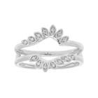 14k Gold Diamond Accent Marquise Enhancer Wedding Ring, Women's, Size: 6, White