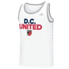 Men's Adidas Dc United Finish Fan Wear Tank Top, Size: Small, White