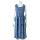Women's Croft & Barrow&reg; Smocked Challis Dress, Size: Small, Lt Purple