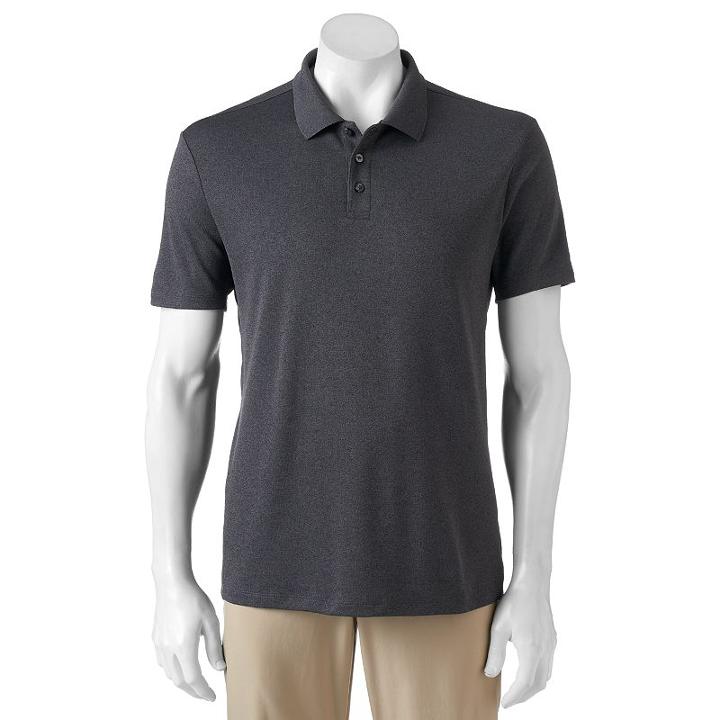 Men's Fila Sport Golf&reg; Fitted Pro Core Performance Polo, Size: Medium, Dark Grey