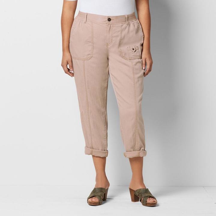 Plus Size Sonoma Goods For Life&trade; Rin-rainier Ankle Pants, Women's, Size: 18 W, Med Beige