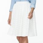Women's Chaps Lace Skirt, Size: Medium, White