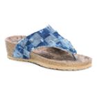 Muk Luks Sue Ellen Women's Wedge Sandals, Girl's, Size: 7, Blue